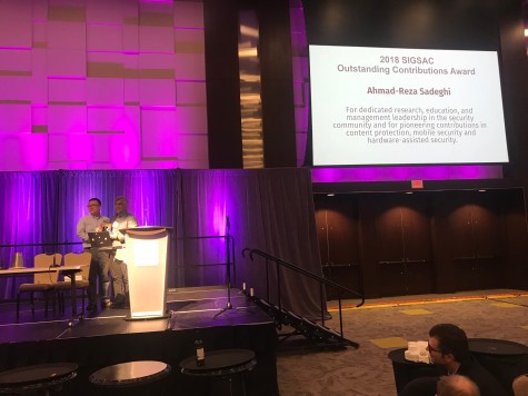 A. Sadeghi receives Outstanding Contributions Award